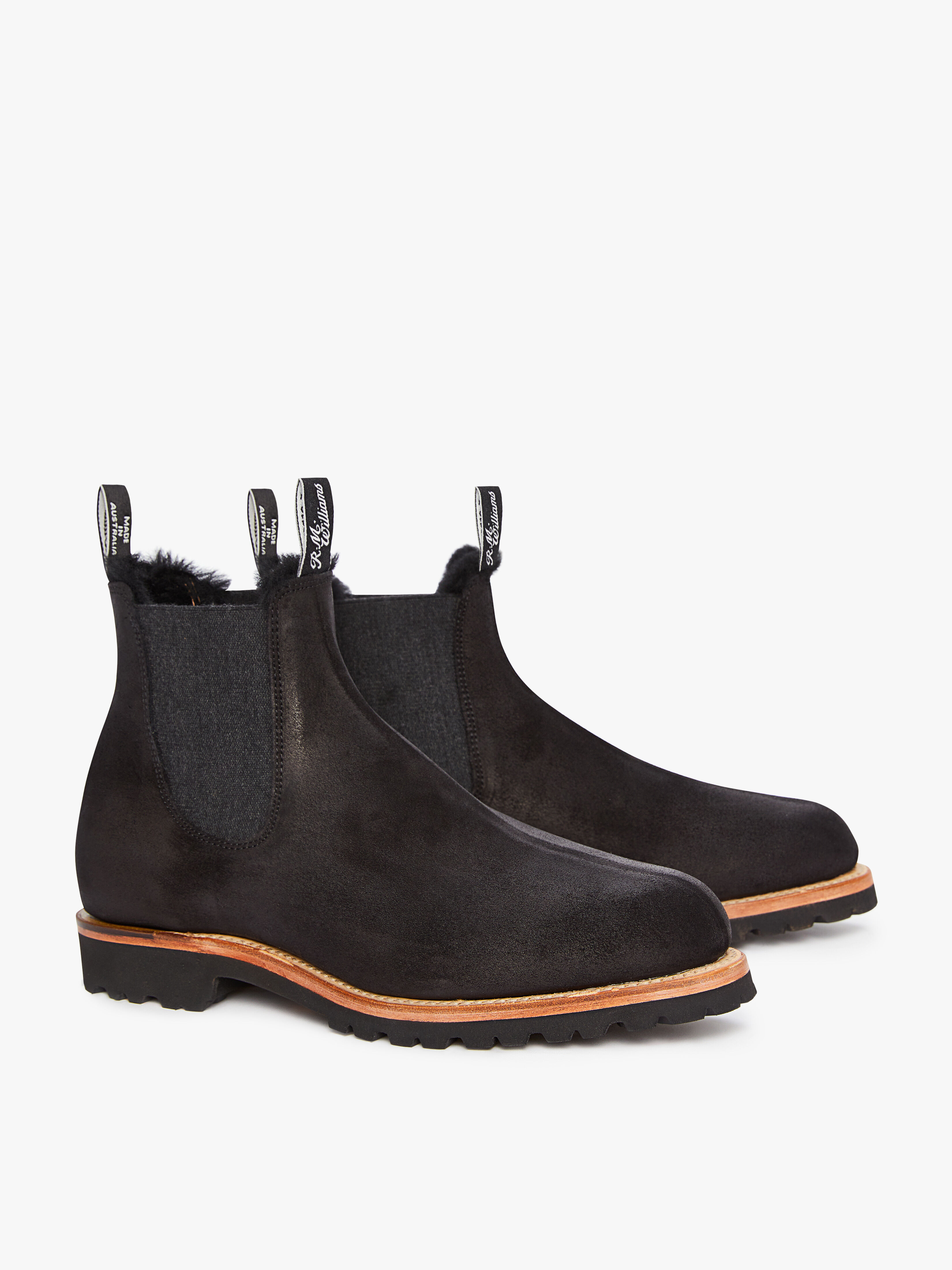 shearling chelsea boot