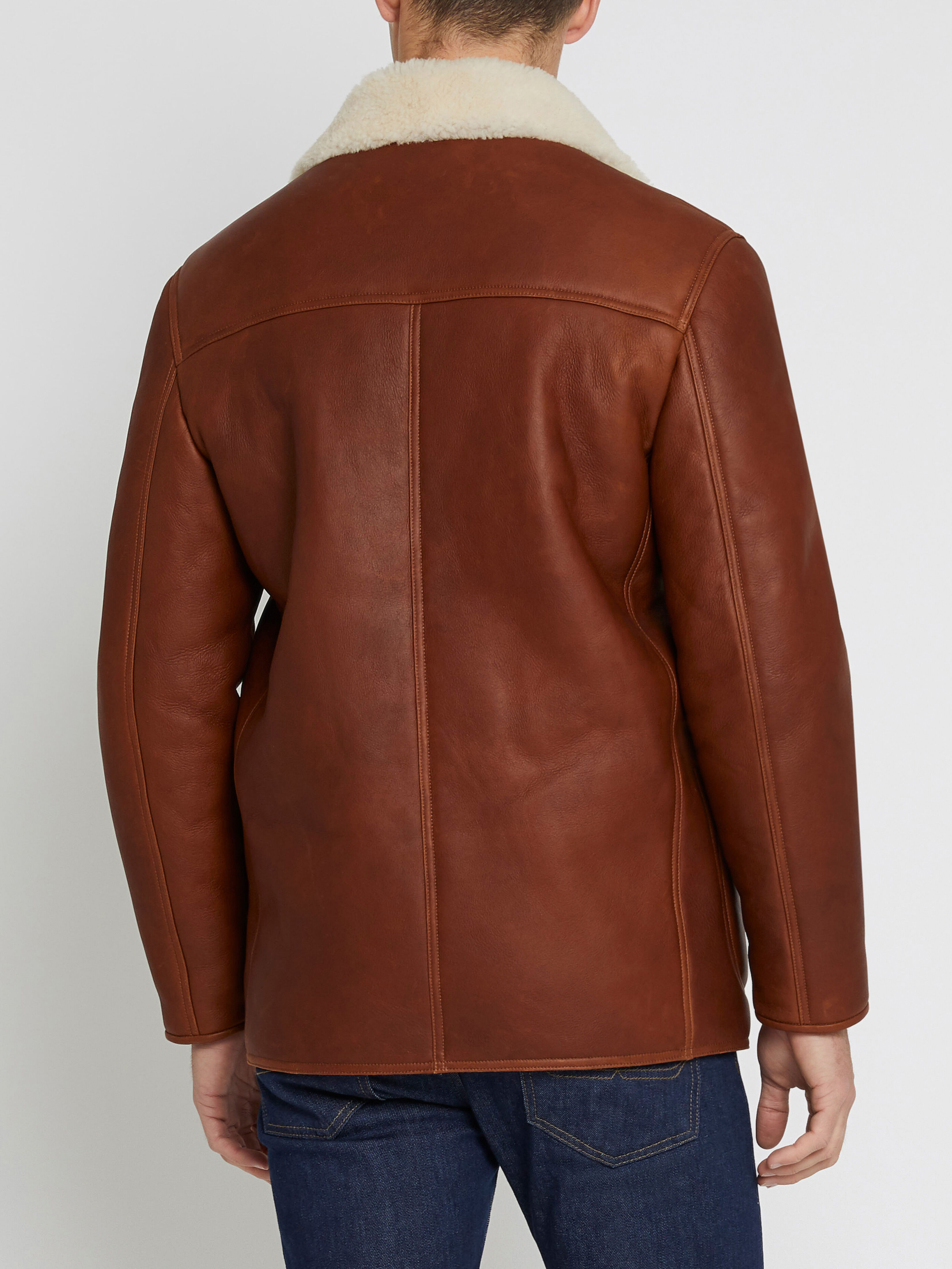 Rm williams shearling coat on sale